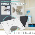 9x7cm Cabinet Hinge Repair Plate Kit Kitchen Cupboard Door Hinge Mounting Plate With Holes Flat Fixing Brace Brackets Tools