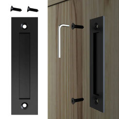 1 Set Barn Door Sliding Pull Handle Hardware 8-3/5‘’ Length Hole Center 7'' Finger Puller For Home Decoration Accessories