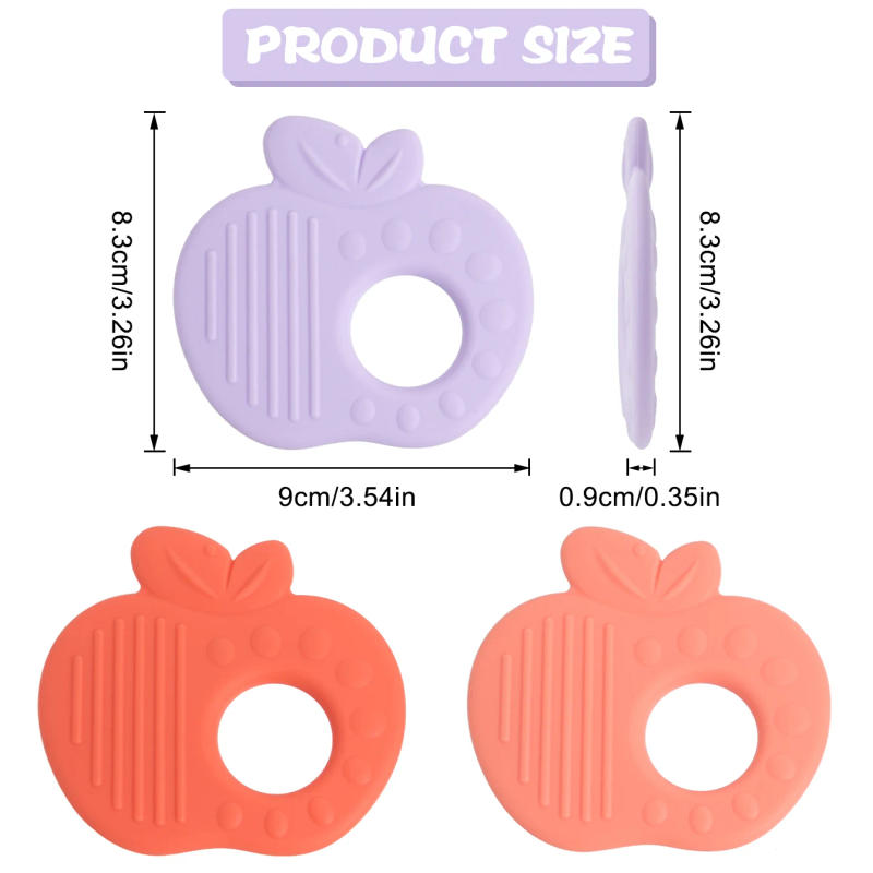 Description Picture 3 of itemColor Kids 1PCS Cartoon Shape Silicone Teether BPA Free Baby Chewing Toy Soft Teething Relief Soothing Sensory Toy 0-12 Months
