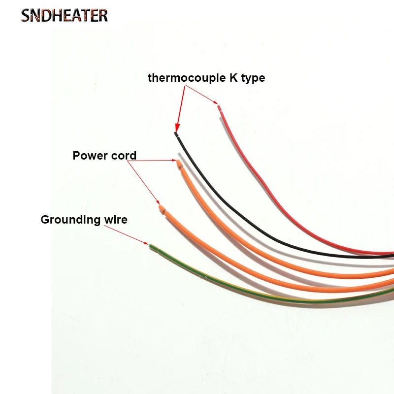 Description Picture 5 of itemSNDHEATER 220V Electric Element Coil Hot Runner Heater 12x30-60mm Built in K Thermocouple 3x3mm Cross-section 1pc