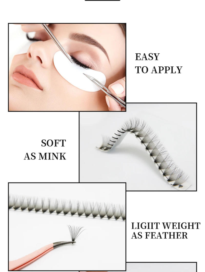 Description Picture 5 of itemJB Jeyelabeau Premade Russian Volume Fans 4D 5D 6D 8D 10D 20D 24D Individual Soft Lashes Extension 320 Fans Faux Mink Eyelashes