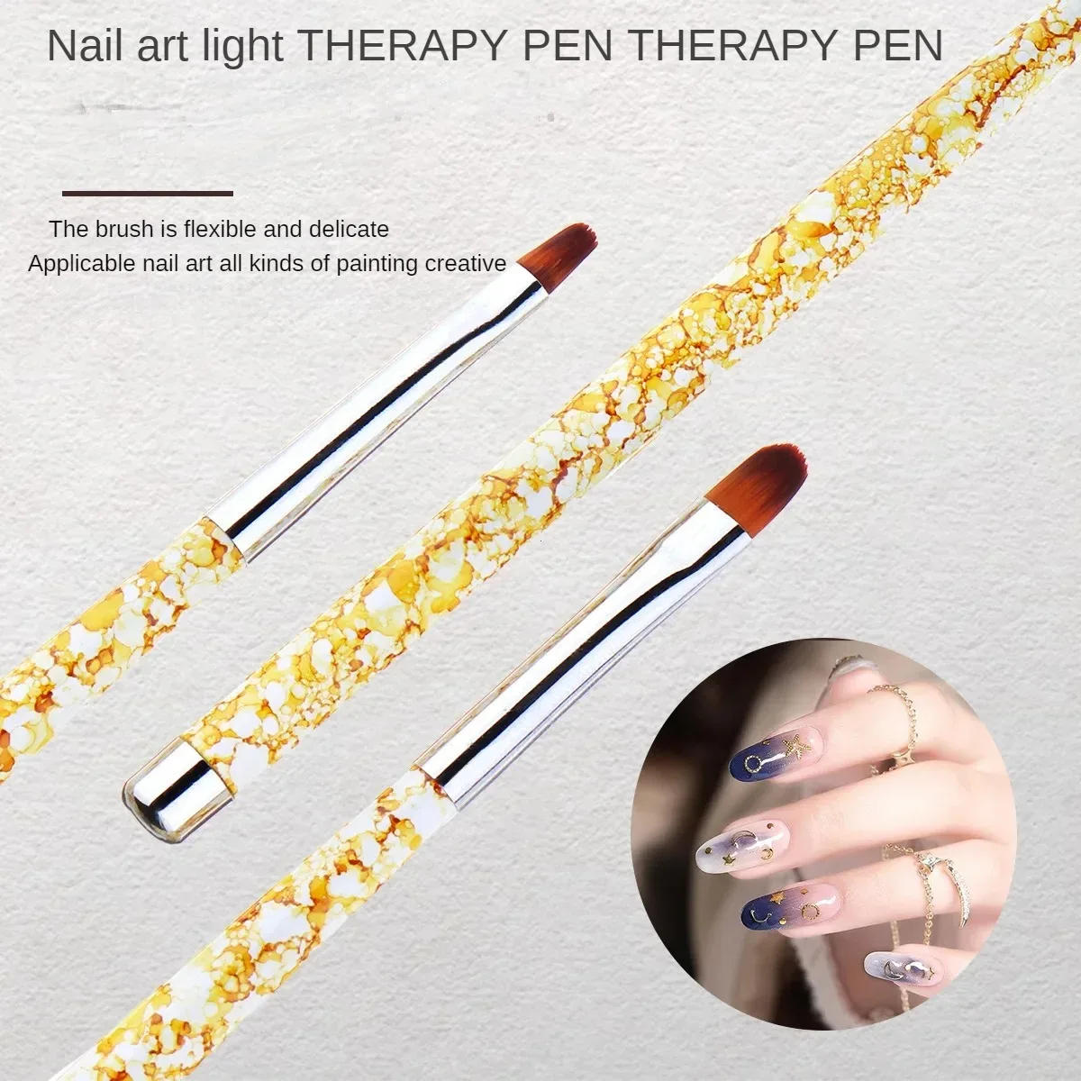 Description Picture 4 of item3pcs/set Nail Painting Pen Set Nail Art UV Gel Extension Builder Petal Flower Drawing Brush Manicure Tools