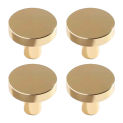 4pcs Cabinet Handles Modern Round Single Hole Handles Cabinet Drawer Space Aluminum Handles 28*25mm Handle Knobs Hardware