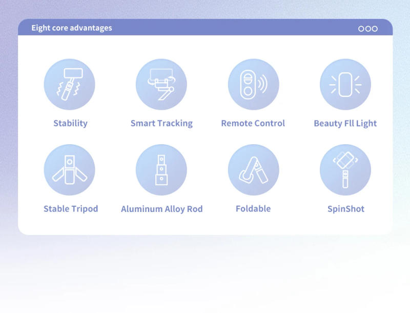 Description Picture 3 of itemSelfie Stick Phone Gimbal Stabilizer For iPhone Android Action Camera Tripod Cellphone Mobile Cell Smartphone Handle Grip Video