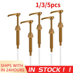 Leeseph Syrup Pump Coffee Syrup Pump Dispenser Gold Syrup Pump for 750ml/ 25.4oz Syrup Bottle Syrup Pumps for Coffee Bar