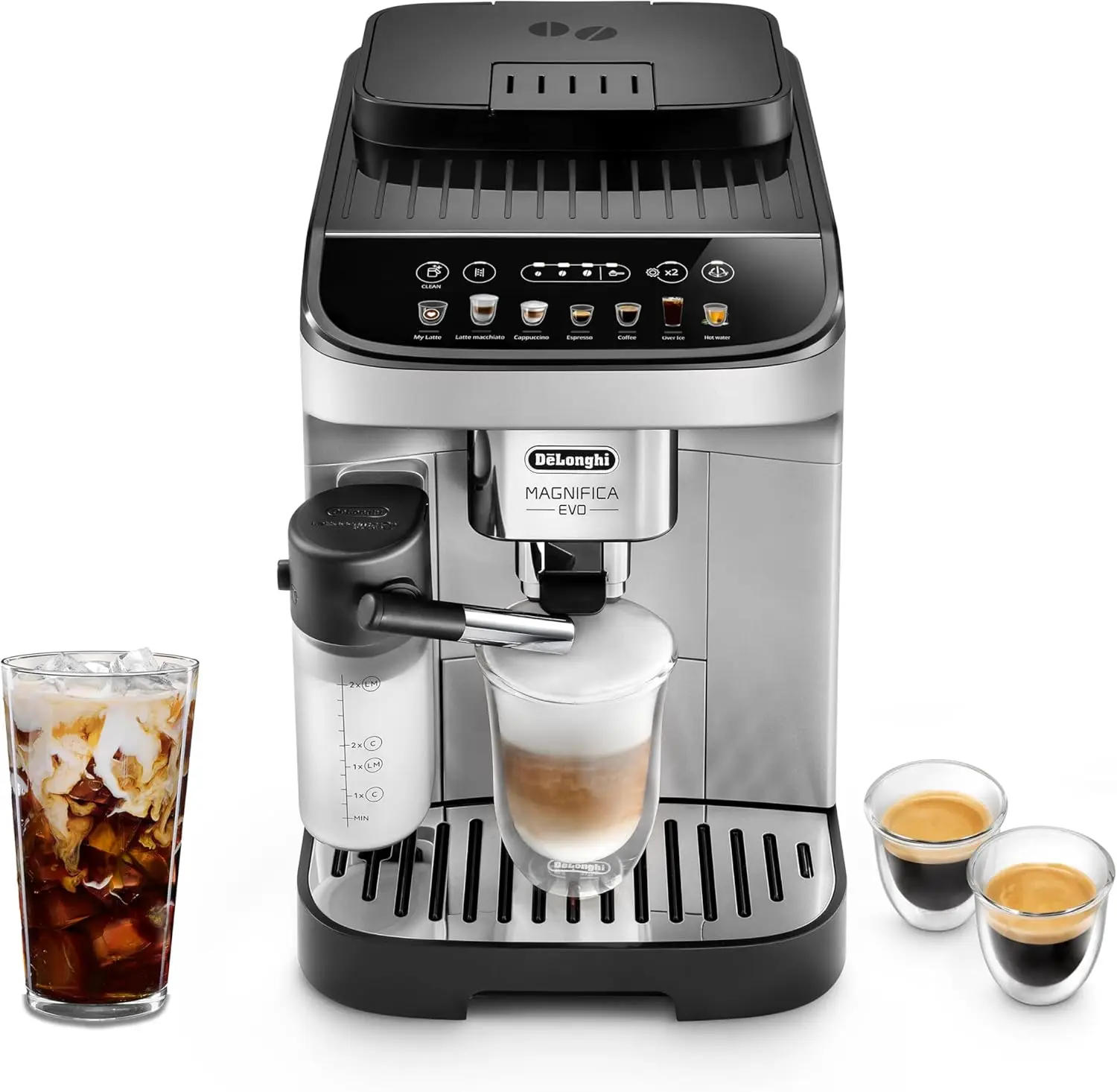 Description Picture 2 of itemDe'Longhi Magnifica Evo Automatic Espresso & Coffee Machine with Automatic Milk Frother for Latte, Cappuccino, Iced Coffee