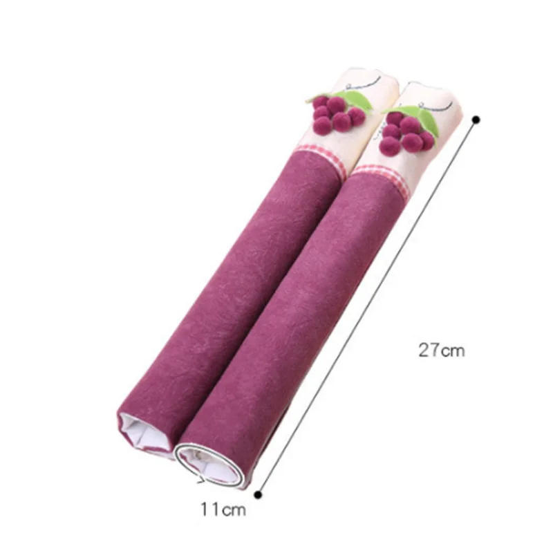 Description Picture 3 of item1Pair Cloth Handle Cover Door Knob Cover Cotton Refrigerator Handle Gloves Accessories Double-door Fridge Door Handle Cover