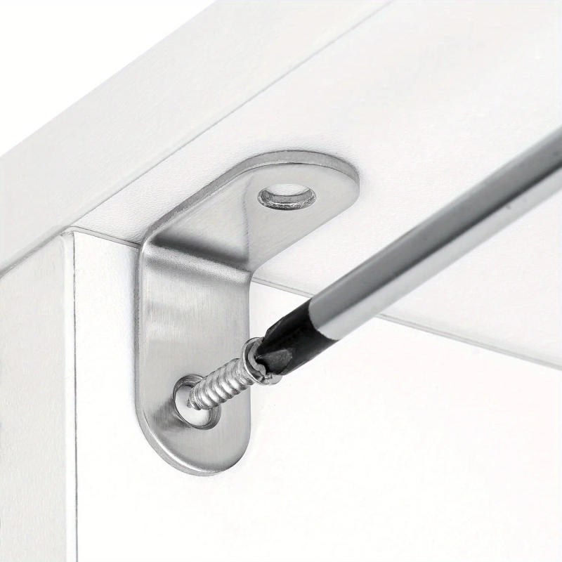 Description Picture 3 of item30 L bracket corner brackets with 60 screws, stainless steel corner brackets, wooden furniture corner fasteners