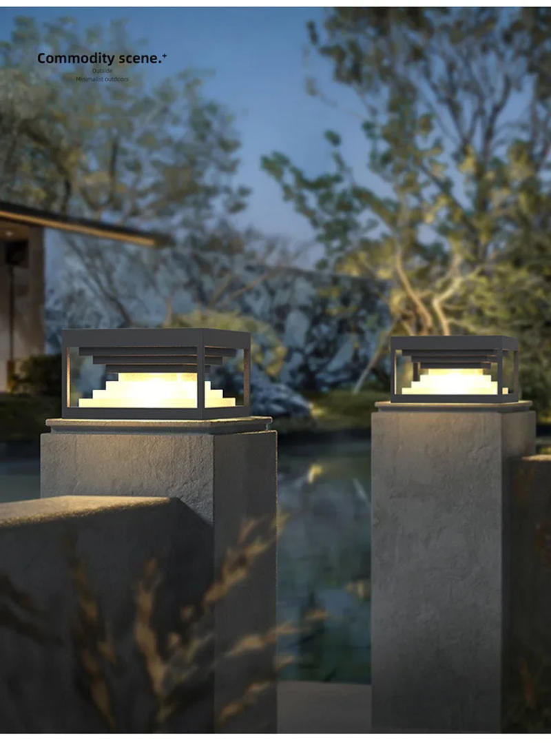 Description Picture 6 of itemOutdoor Waterproof IP65 LED Lawn Lamp AC110V 220V Pillar Fence Door Posts Steet Light For Chapiter Path Courtyard Villa Lighting