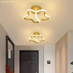 Modern LED Ceiling Light Corridor Lighting Fixtures Minimalist Pentagram Gold Lights Aisle Hotel Bar Balcony Home Decor Fixture
