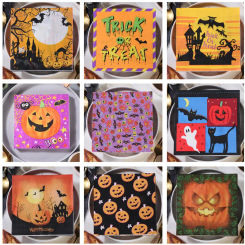 20Pcs/lot Skull Pumpkin Printed Paper Disposable Tableware Napkin Tissues Halloween Party Decoration