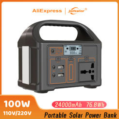 New jsdsolar Portable Solar Power Station Power Generator 100W 110V220V LED Light Emergency Solar Power Bank for Outdoor Camping