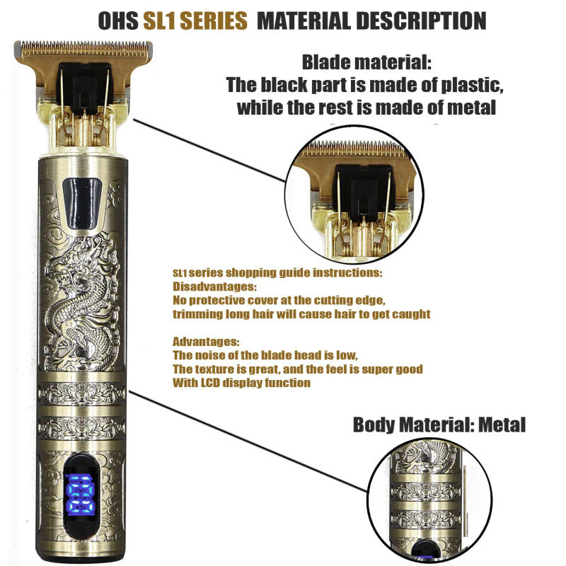 Description Picture 6 of itemVintage T9 Hair Clipper Beard Shaving Body Hair Trimmer Clippers Electric Men Haircut Machine 0mm Barber Shaver