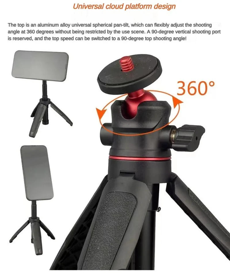 Description Picture 4 of itemMini Desktop Selfie Stick Tripod Handheld Camera Camera Live Vlog Camera Phone Portable Retractable Stand