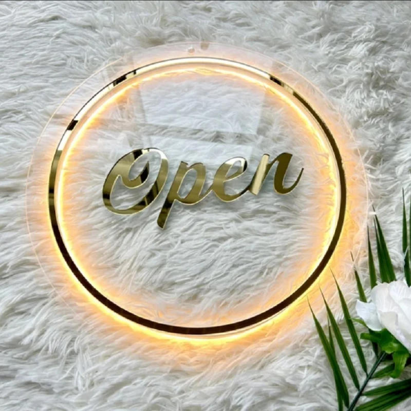 Description Picture 4 of itemBusiness Neon Lights Logo Sign Acrylic Led Open sign for business open sign for door open open sign led for salon sign