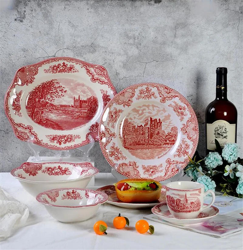 Description Picture 3 of itemPorcelain Ceramic Plates Bowls Round 8/10 Inch Kitchen Cutlery Steaks & Cakes Desserts Dishes Coffee Cups