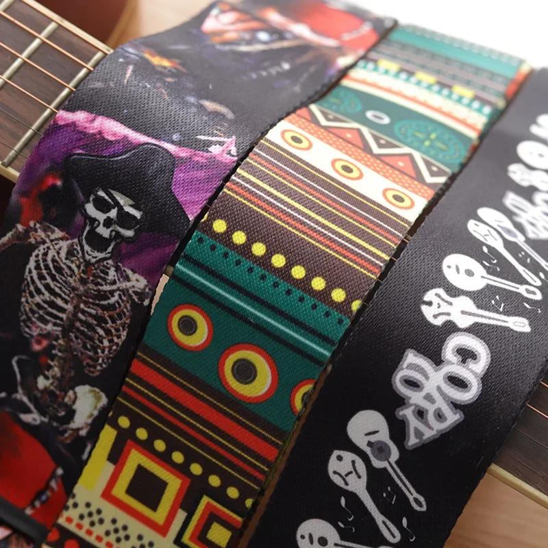 Description Picture 3 of itemNew Ethnic Style Retro Guitar Strap Adjustable Leather Strap for Electric AcousticFolk Guitar Ukulele Bass Guitar Accessories