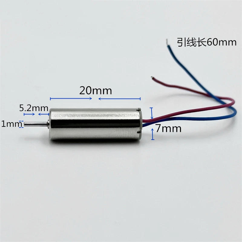 Description Picture 2 of item2PCS 720 7mm*20mm CW CCW Mini Coreless Motor DC3.7V 48000RPM High Speed Micro Hollow Cup Motor DIY For RC Drone Aircraft Model