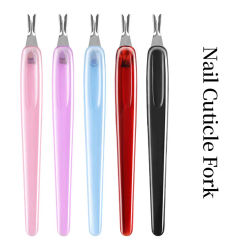 1PC/5PCS Nail Cuticle Pusher Stainless Steel Nail Cuticle Remover Tools For Nail Dead Skin Fork Nipper Pusher Manicure Trimmer