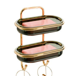 Wall Mount Soap Dish Adhesive Soap Container Easy Drainage Soap Saver For Home Kitchen Bathroom Shower Soap Tray