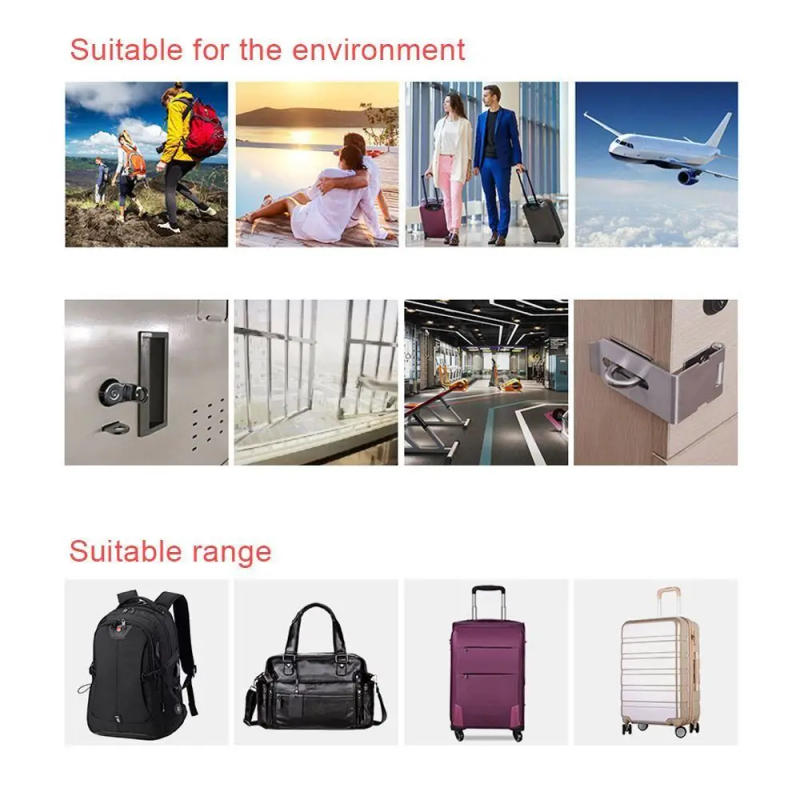 Description Picture 6 of item3 Digit Password Lock Aluminum Alloy Steel Wire Security Lock Mini Cupboard Cabinet Locker Padlock Suitcase Luggage Coded Lock