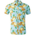 Maxulla Summer Men's Short Sleeve Shirt Outdoor Men Leisure Beach Hawaiian Tops Fashion Breathable Floral Shirt Men's Clothing