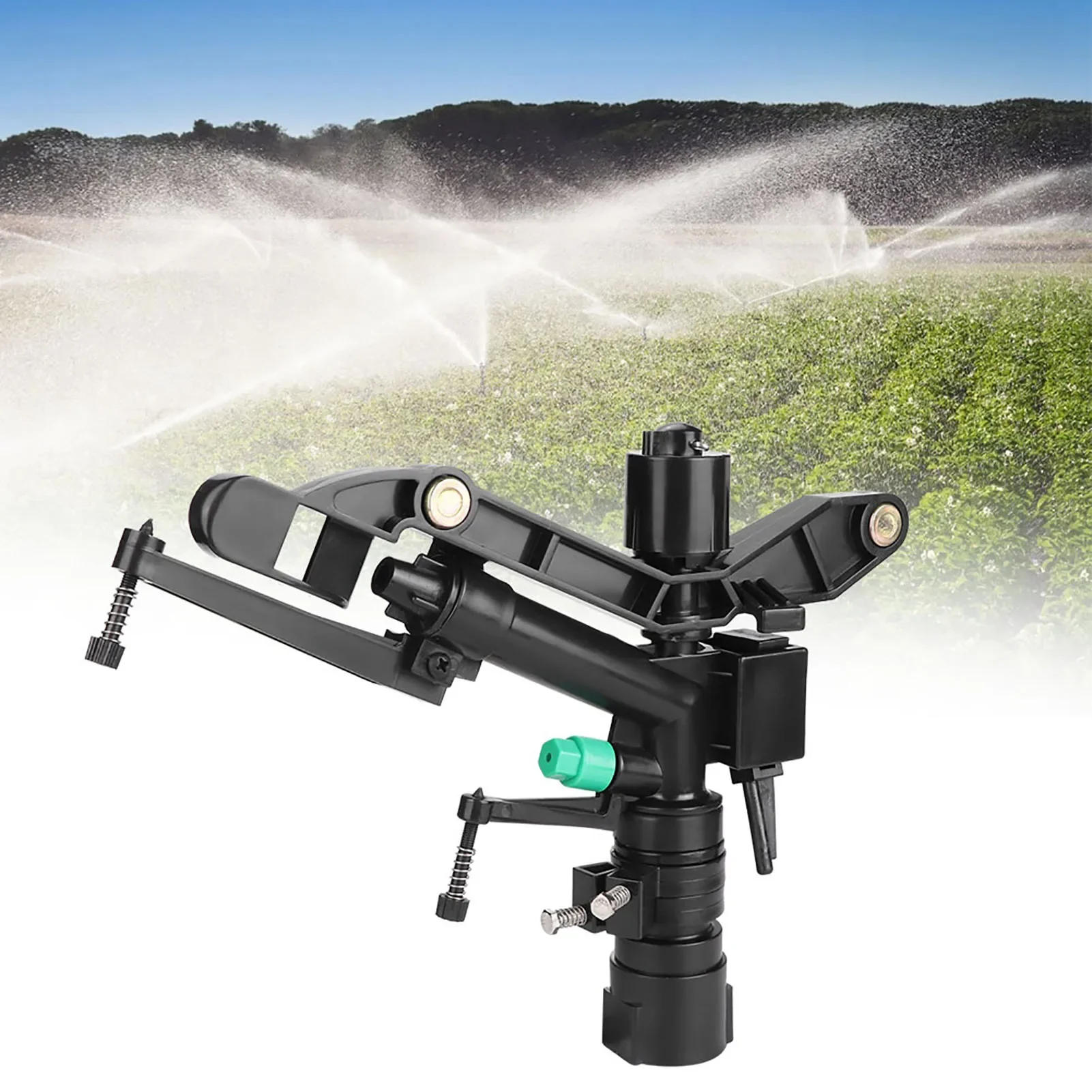 Description Picture 5 of itemG1 Rotating Rocker Arm Irrigation Nozzle Dual Outlet Female Thread Sprayer Head Adjustable Watering Sprinkler for Garden Lawn