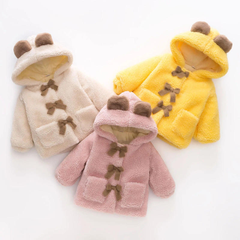 Description Picture 3 of itemGirls' Winter New Coat Baby Plush Thickened Wool Sweater Children's Autumn and Winter Warm Cotton Top