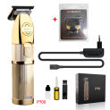 2023 Professional Haircut Pop Barbers P700 Trimmer Oil Head Electric Hair Clippers Golden Carving Scissors Electric Shaver