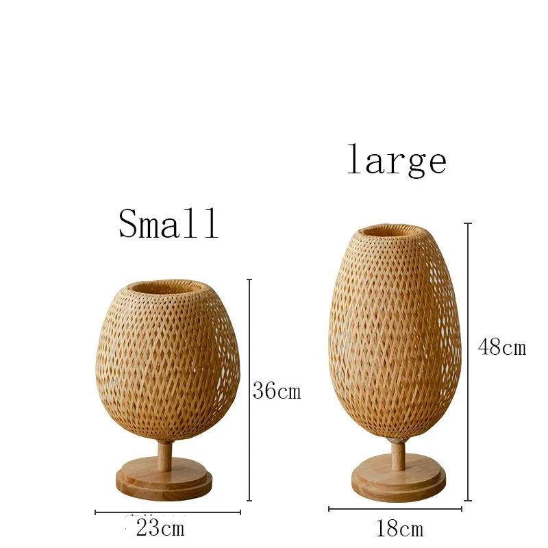 Description Picture 2 of itemVintage Creative Bamboo Table Lamp Chinese Handmade Wooden Table Lamp Living Room Dining Room Bedroom Decorative Lamp
