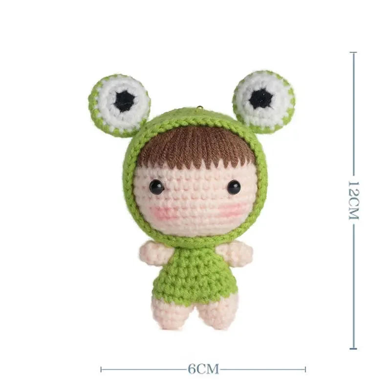 Description Picture 5 of itemDIY Handmade Doll Crochet Wool Yarn Kit for Beginners Material Package Hand Knitting Kids Adults Braid  Keychain Decoration Gift
