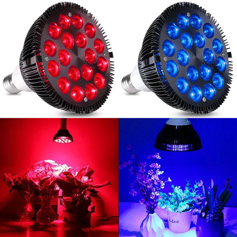 Description Picture 2 of itemAquarium Hydroponic System High Quality Grow Lights Grow Bulb 18W 36W 54W 450nm E27 Socket LED Grow Light Plants Indoor Lighting