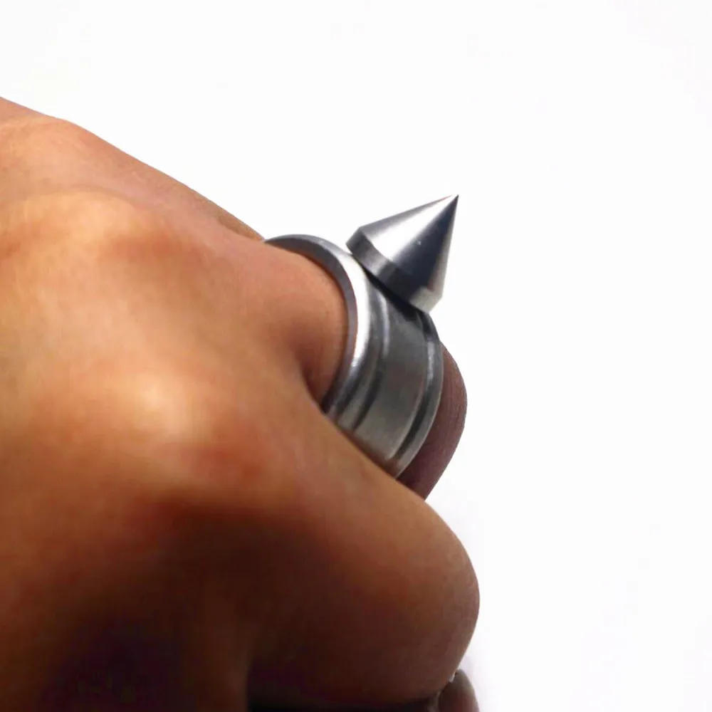 Description Picture 6 of itemHigh Quality Stainless Steel  Ring For Women Men Safety Outdoor Survial Kit EDC Tool Glass Breaker