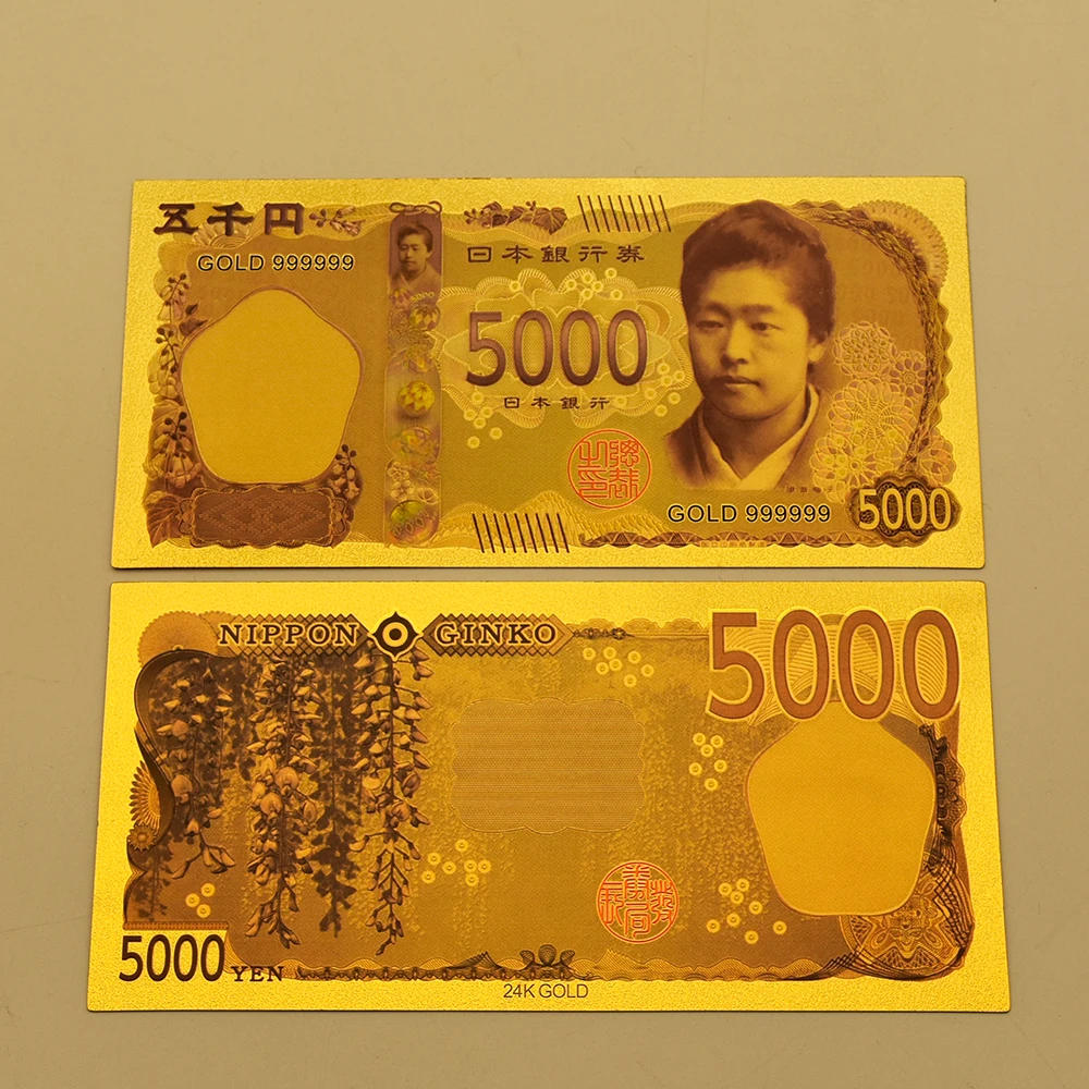 Description Picture 2 of itemJapanese Money Gold Foil Banknotes 7 Styles Paper Money Coenyerfiet Money Super Par Value Fake Money Collection Gift
