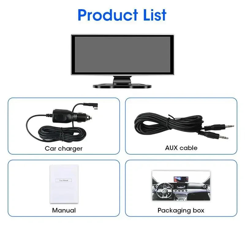 Description Picture 3 of item10/11.26 inch Dash Cam 4K Car DVR: Wireless Carplay & Android Auto,GPSNavigation,Dual Lens,Wifi, FM, AUX Your Driving Experience