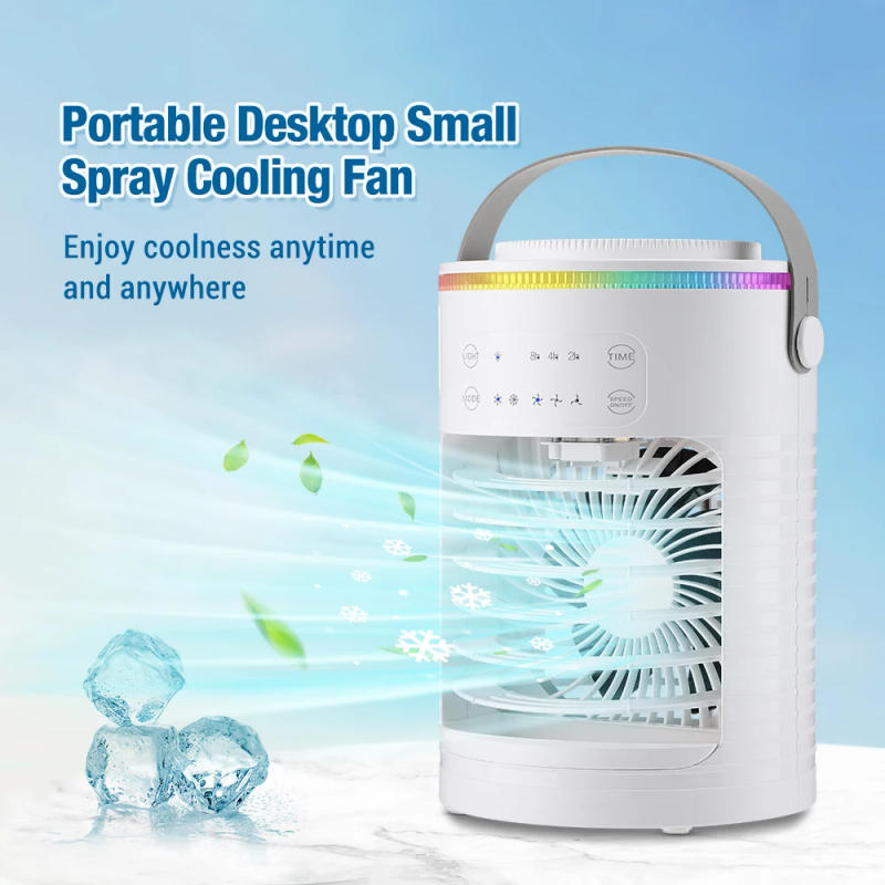 Description Picture 2 of itemSpray Cooling Fan Summer Timeable Air Conditioner Desktop 600ml Water Air Cooler Home Office USB Strong Wind Water Humidifier