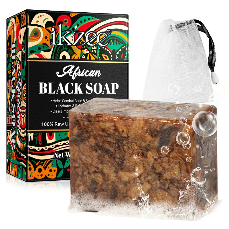 Description Picture 2 of itemOrganic African Black Soap, African Soap for Acne & Dark Spots, Raw Black Soap Bar for All Skin Types  Face, Body, Hair, 3.53 oz
