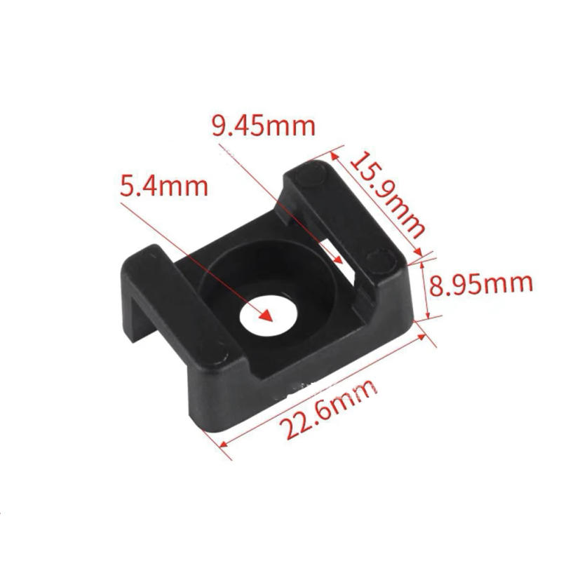 Description Picture 5 of item50pcs Cable Zip Ties Base Mount Screw Fixing Wire Holder Organizer Retardant Black 2Sizes