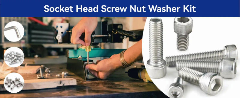 Description Picture 3 of itemWZHUIDA M2 M3 M4 Metric Screw Assortment Hex Socket Head Cap Bolts Stainless Bolts Nuts Washers Kit with 1 Hex Allen Wrenche