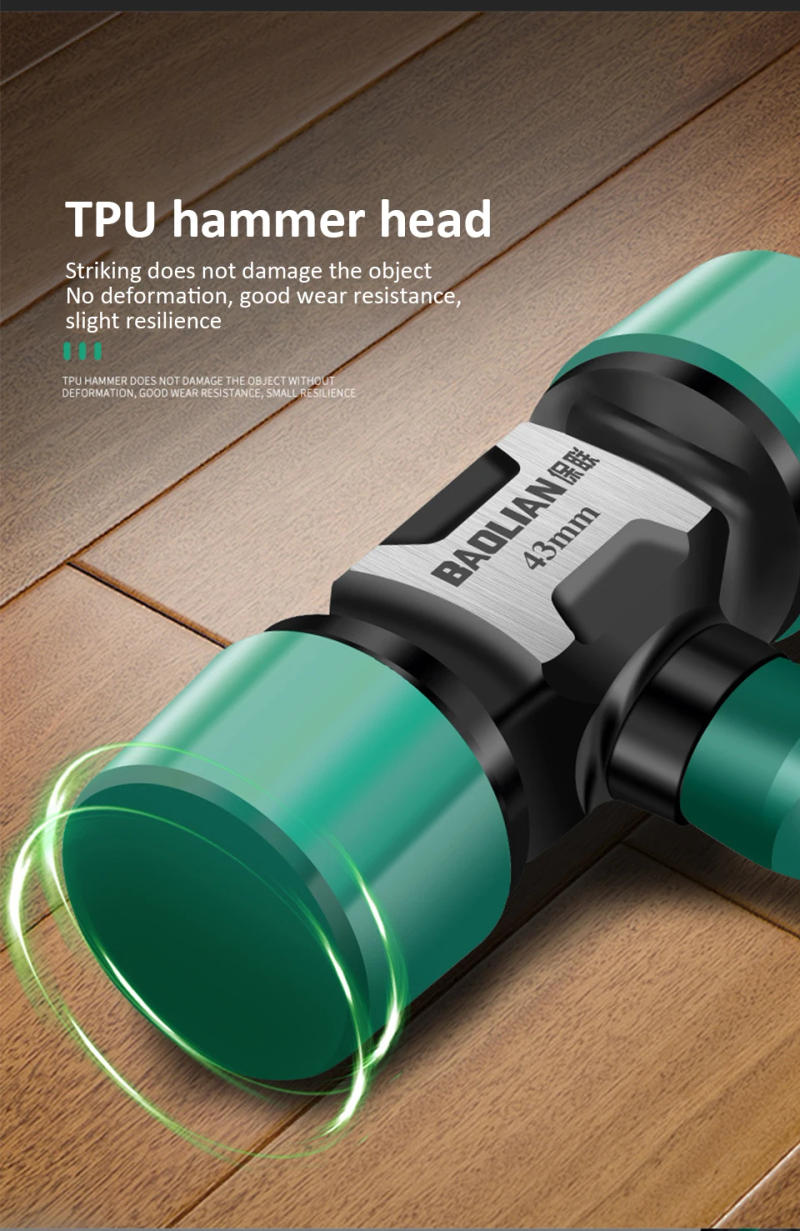 Description Picture 5 of itemRubber Hammer 27/36/43mm Multifunction Resilience Rubber Hammer Anti-vibration Non-slip TPR Head Installation Mallet Hand Tools