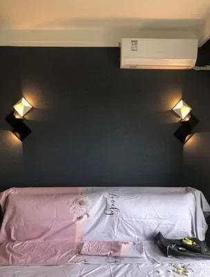 Description Picture 5 of itemLED Modern Geometric Iron Acryl Black White DIY Magic Box LED Lamp LED Light Wall lamp Wall Light Wall Sconce For Store Bedroom