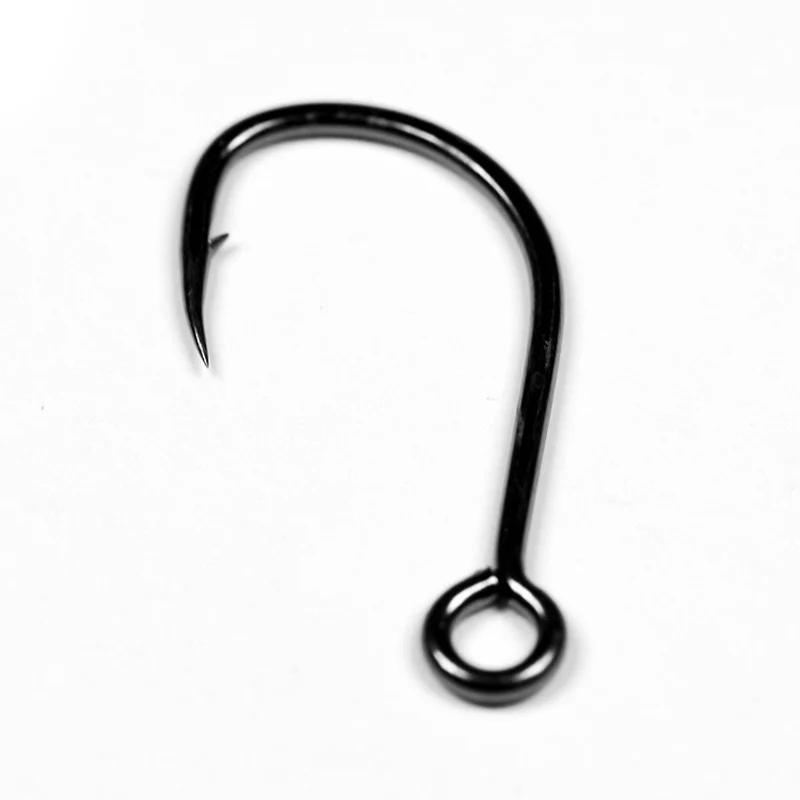 Description Picture 5 of item20Pcs Hook Fishing Hooks Big Ring Carbon Steel Single Hooks Tackle Box Worm Spoon Jig Hooks With Big Eyes Fishhook
