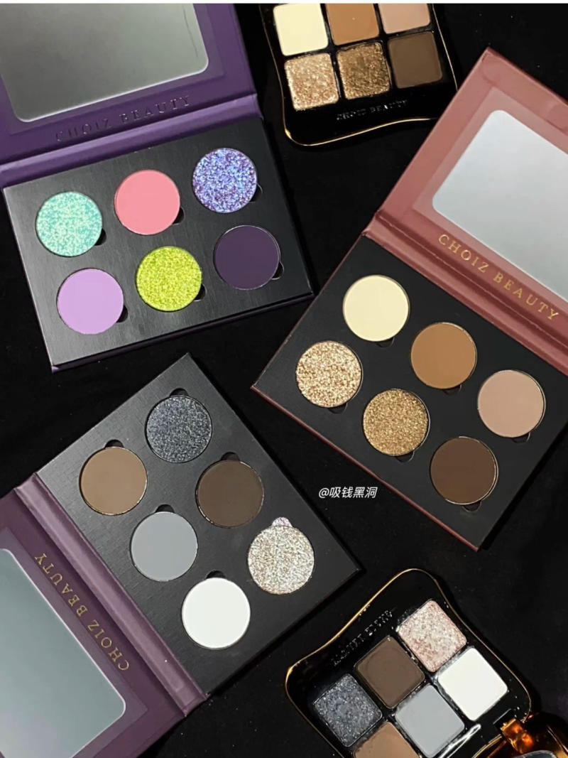 Description Picture 2 of itemCHOIZ BEAUTY 6 Color Eyeshadow Green Chameleon Butterfly Matte Platte Shimmer Shining Eye Shadow Black Halloween Gothic