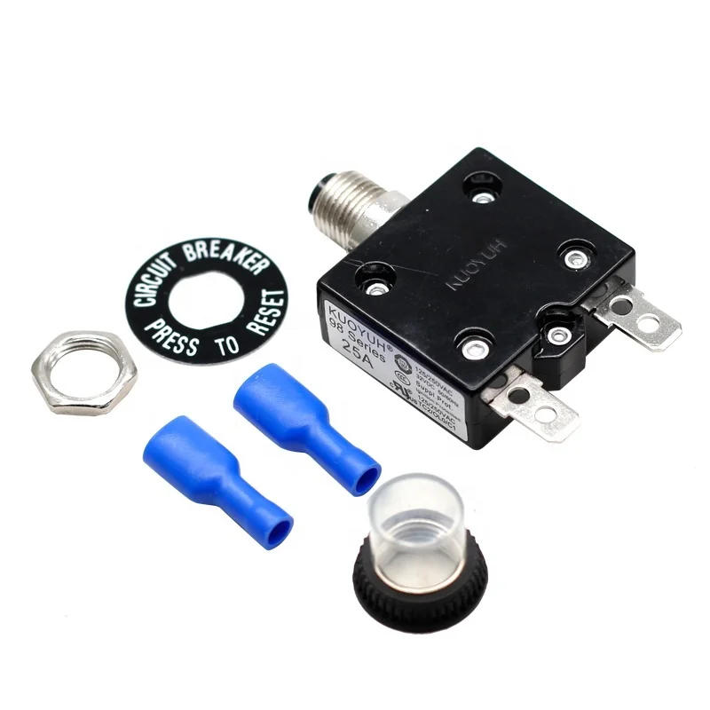 Description Picture 6 of itemKUOYUH 98 Series 250V 25A Manual Reset Overload Protector Switch Motor Operator Circuit Breaker For Marine Truck