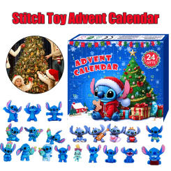 Christmas Arrival Stitch Toy Advent Calendar PVC Anime Figure Calendar Box Figure Advent Calendar 24 Day Countdown Calendar Gift