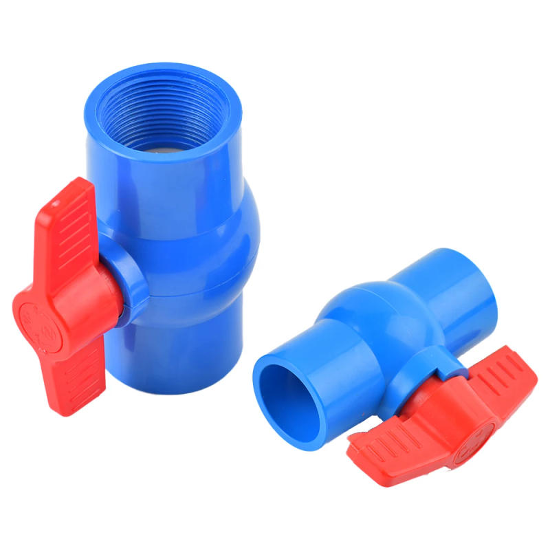 Description Picture 4 of item1/2"~1.5" Thread and Socket Type PVC Ball Valve Garden Irrigation Fittings Switch Ball Valve DN20/25/32/40/50