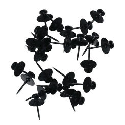 30 Pcs Double Headed Picture Hangers Small Head Black Hanging Nails Wall Hooks Home Office