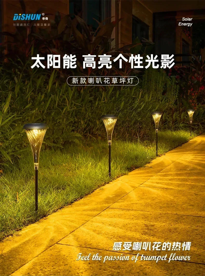 Description Picture 2 of itemNew Creative Solar Outdoor Lights Decorative Ground Plug Lights Villa Garden Waterproof Courtyard Lawn Atmosphere Lamps