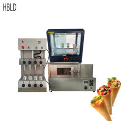 Cone Pizza Cone Making Machine Forming Equipment Rotating Oven 4 Molds