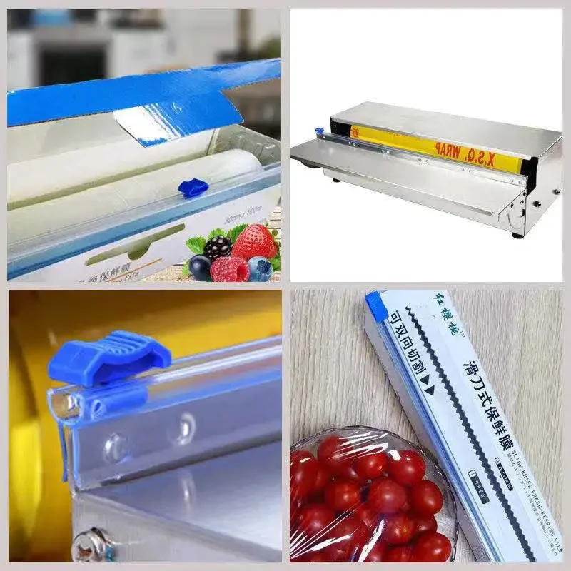 Description Picture 4 of item1pc Plastic Wrap Dispensers and Foil Film Cutter Cling Film Cutter Strip Stretch Plastic Wrap Dispenser accesorios de cocina